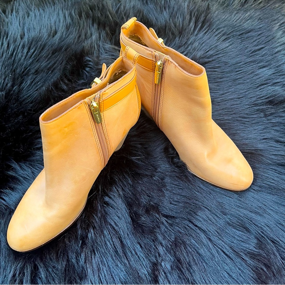 Coach “Hewes” Leather Ankle Boots